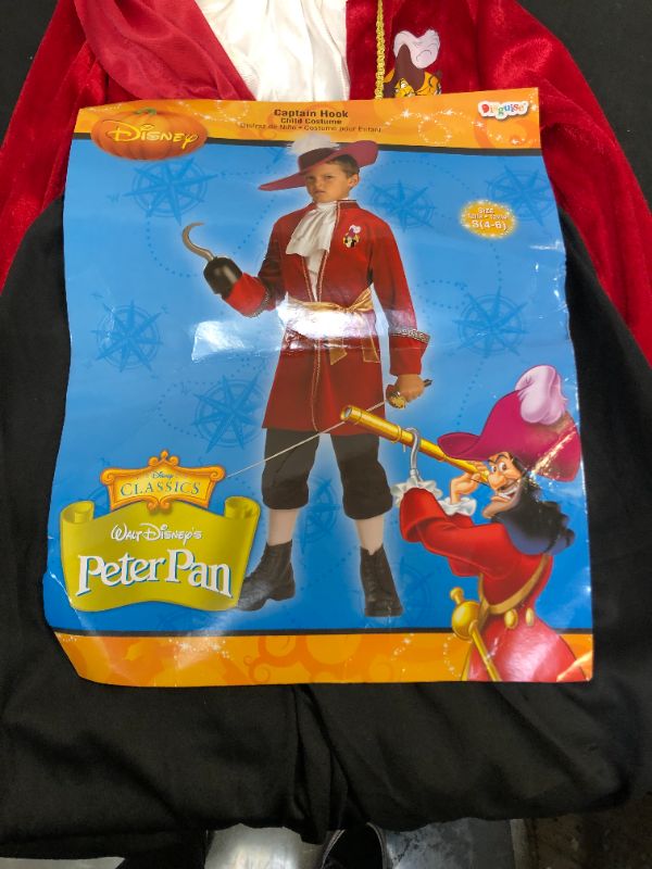 Photo 3 of Disney Captain Hook Boys' Costume, Boys S 4-6
