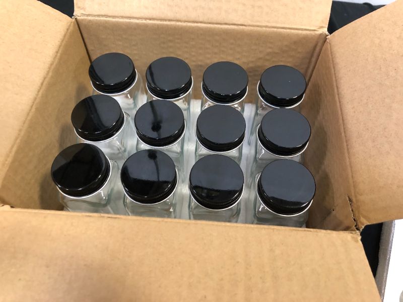 Photo 1 of 12 COUNTS 4 OZ GLASS SPICE JAR KIT