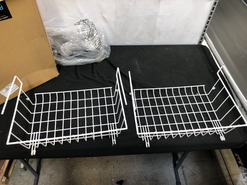 Photo 1 of 19" X 10" X 5" PACK OF 2 WIRE STORAGE SHELVES