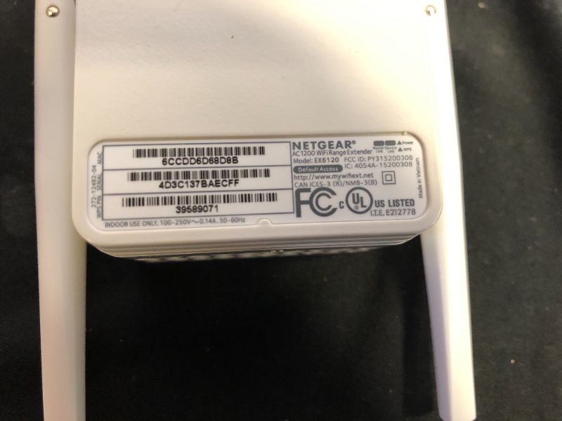 Photo 4 of NETGEAR Wi-Fi Range Extender EX6120 - Coverage Up to 1500 Sq Ft and 25 Devices with AC1200 Dual Band Wireless Signal Booster & Repeater (Up to 1200Mbps Speed), and Compact Wall Plug Design
