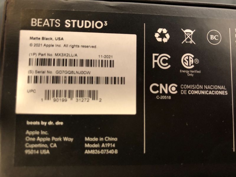 Photo 4 of Beats by Dr. Dre - Beats Studio³ Wireless Noise Cancelling Headphones - Matte Black
