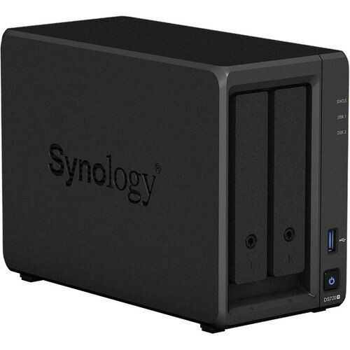 Photo 1 of Synology America Corporation Synology Disk Station DS720+ - Serveur NAS - 2 Baies - RAID 0, 1, JBOD - RAM 2 Go - Gigabit Ethernet - ISCSI
