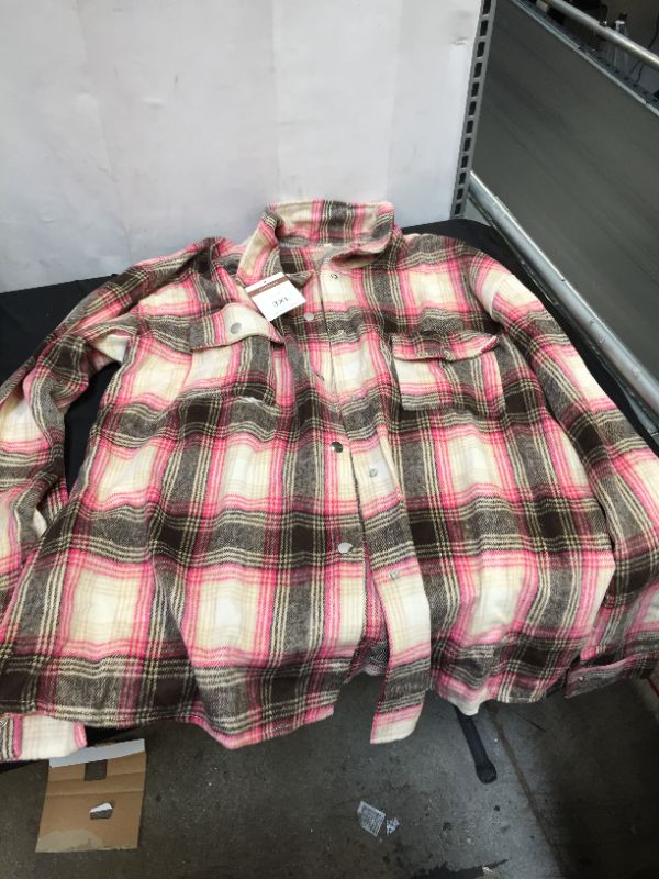 Photo 1 of AMEBELLE WOMENS FLANNEL PINK/BROWN/BEIGE
SIZE 3XL