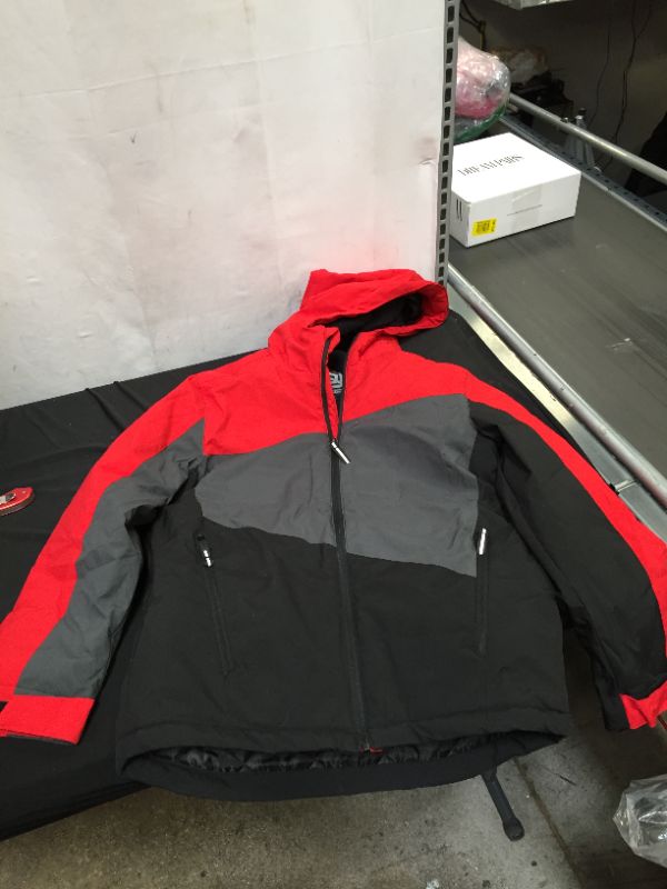 Photo 1 of AQ EXPLORE THE UNKNOWN KIDS JACKET BLACK/RED/GREY
SIZE 10-12
