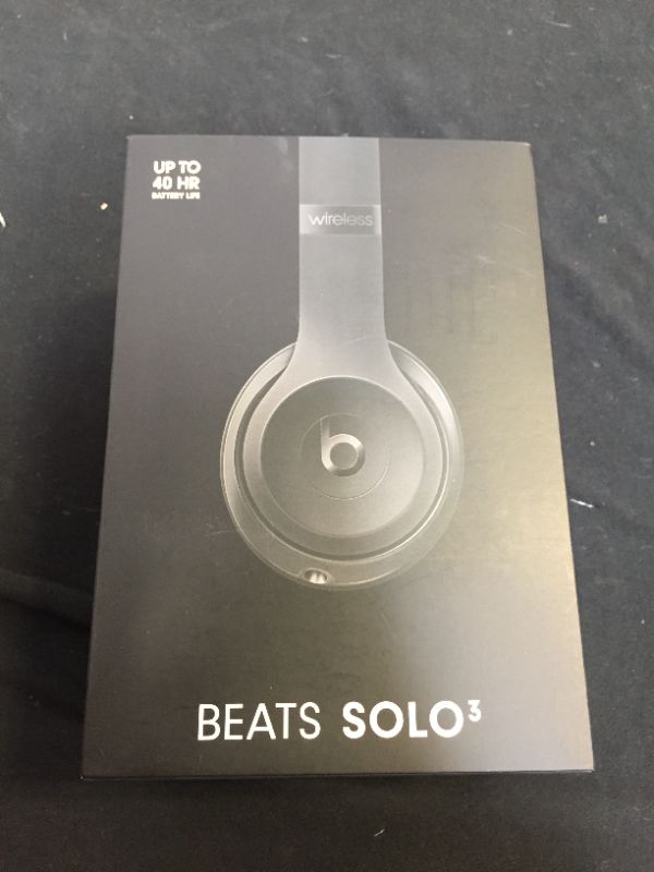 Photo 5 of Beats Solo3 Wireless On-Ear Headphones - Apple W1 Headphone Chip, Class 1 Bluetooth, 40 Hours of Listening Time, Built-in Microphone - Black (Latest Model)
