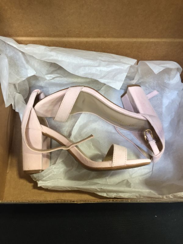 Photo 3 of DREAM PAIRS WOMENS HIGH CHUNK HEELS PINK 
SIZE 5