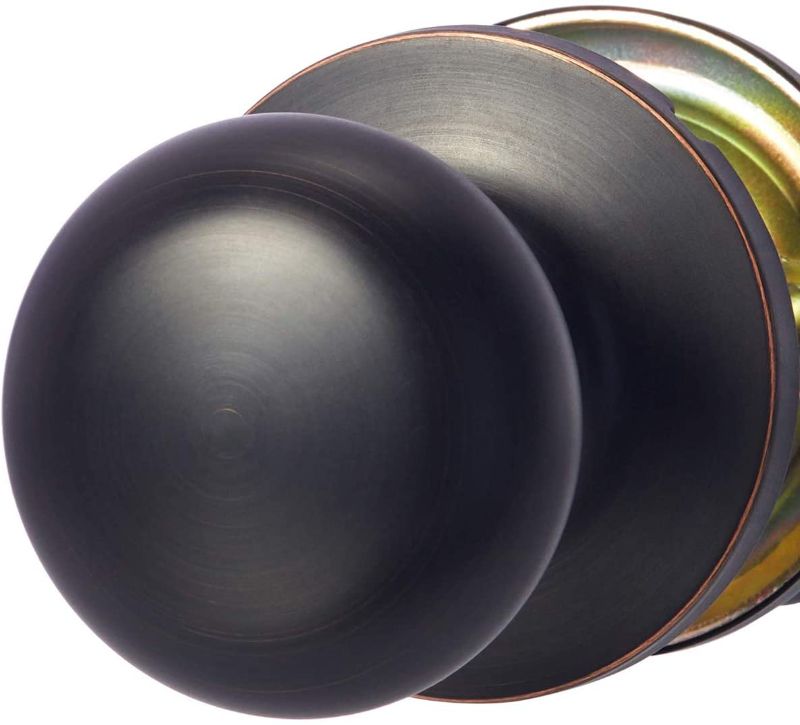 Photo 1 of Amazon Basics Closet Door Knob, Round, Oil Rubbed Bronze
