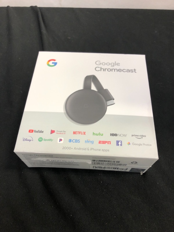 Photo 2 of Google Chromecast - Streaming Device with HDMI Cable - Stream Shows, Music, Photos, and Sports from Your Phone to Your TV
