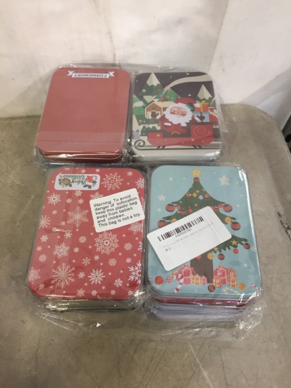 Photo 2 of 8Pcs Christmas Gift Card Tin Holder, Colorful Christmas Gift Card Tin Boxes 4.3" x 3.1" x 0.6" for Christmas Party Favors Supplies with Greeting Card (Color-2)
2 COUNT 