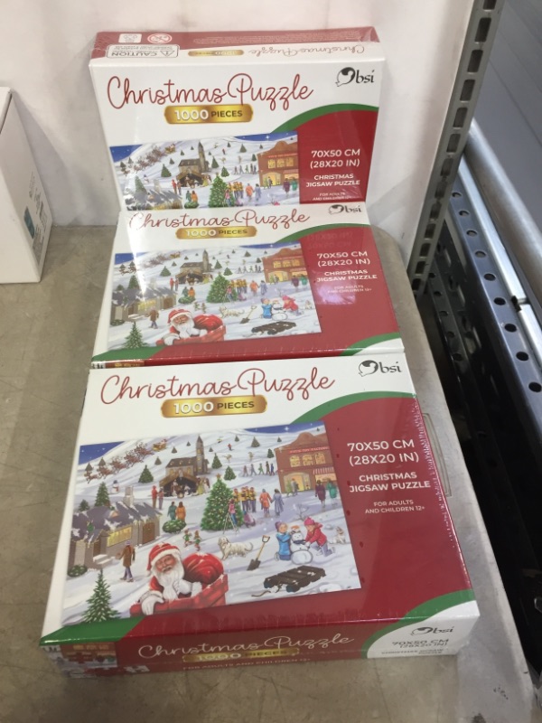 Photo 1 of Christmas Jigsaw Puzzle | 1000 Piece Christmas Village Puzzles for Adults & Children | Screen-Free Fun for All Ages – Includes Cheat Sheet & Alphabet Indicator Guide
3 COUNT 