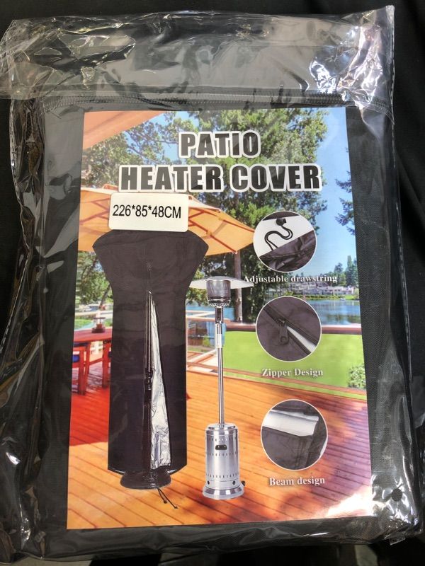 Photo 2 of ANLECO Patio Heater Cover Waterproof with Zipper, Standup Outdoor Round Heater Covers 89'' H x 33" D x 19" B
