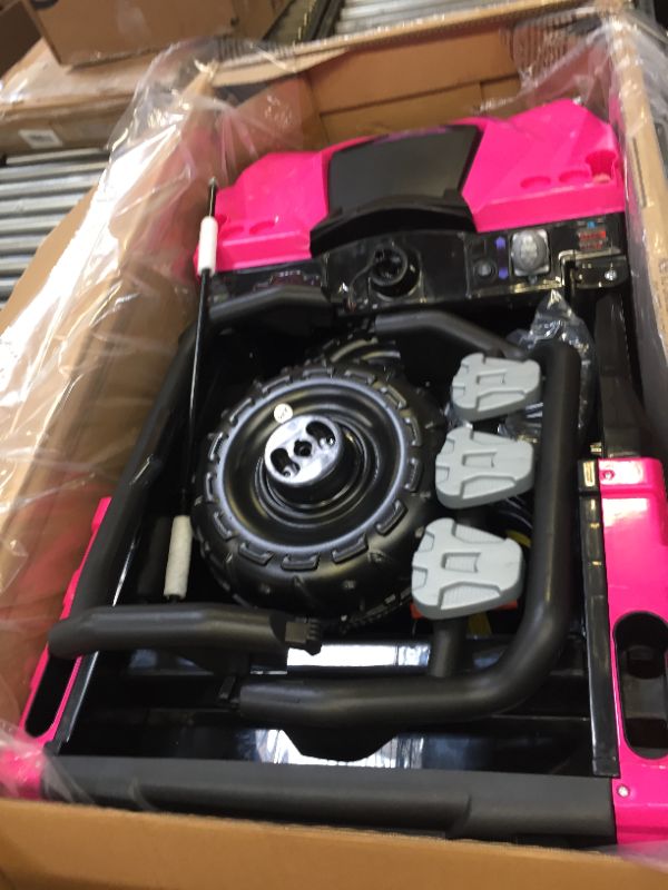Photo 1 of Kid Trax Toddler UTV Electric Ride-On Toy, Kids 3-5 Years Old, 6 Volt Battery and Charger, Max Rider Weight 60 lbs, LED Headlights, Pink