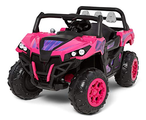 Photo 1 of Kid Trax Toddler UTV Electric Ride-On Toy, Kids 3-5 Years Old, 6 Volt Battery and Charger, Max Rider Weight 60 lbs, LED Headlights, Pink