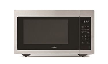 Photo 1 of Whirlpool 1.6 cu. ft. Countertop Microwave in Fingerprint Resistant Stainless Steel with 1,200-Watt Cooking Power