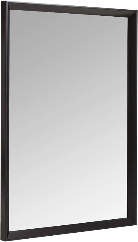 Photo 1 of Amazon Basics Rectangular Wall Mirror - 20" x 28.3", Peaked Edge, Black