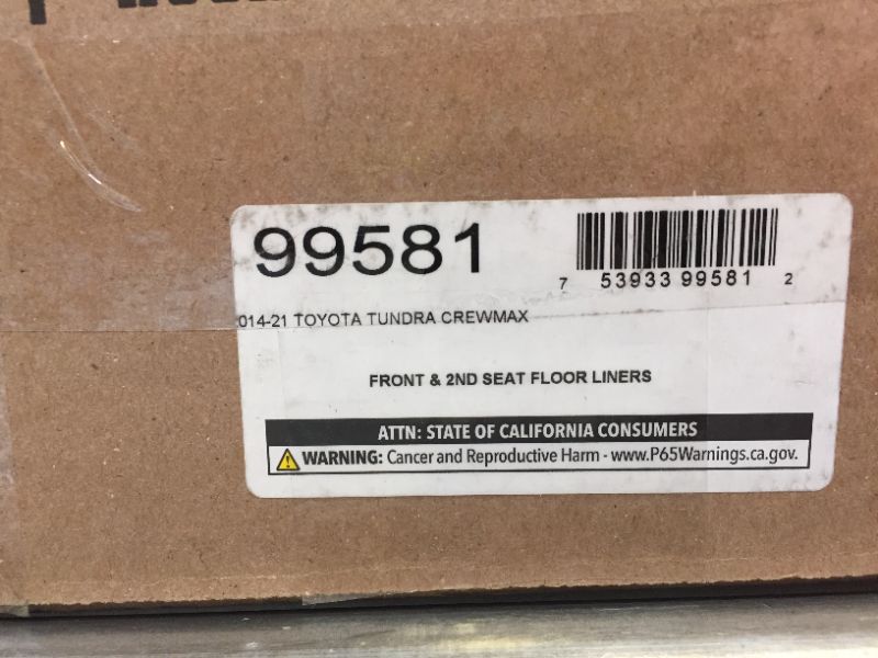 Photo 5 of Front & 2nd Seat Floor Liners Fits 14-18 Tundra CrewMax Cab