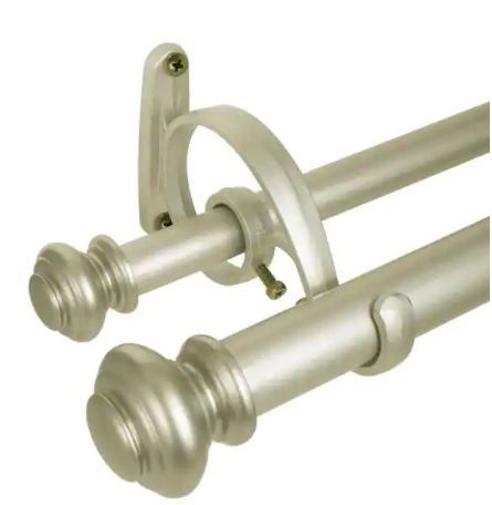 Photo 1 of Decopolitan - 27878-LG72 Urn Double Curtain Rod Set 72-144-Inch Light Gold