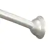 Photo 1 of 72 in. Adjustable Curved Shower Rod in Brushed Nickel
