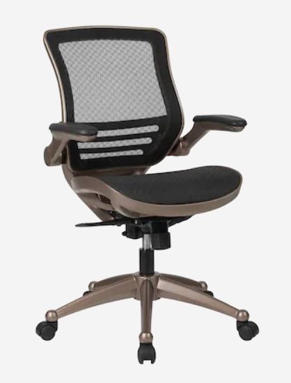Photo 1 of Flash Furniture Black Contemporary Adjustable Height Swivel Mesh Executive Chair