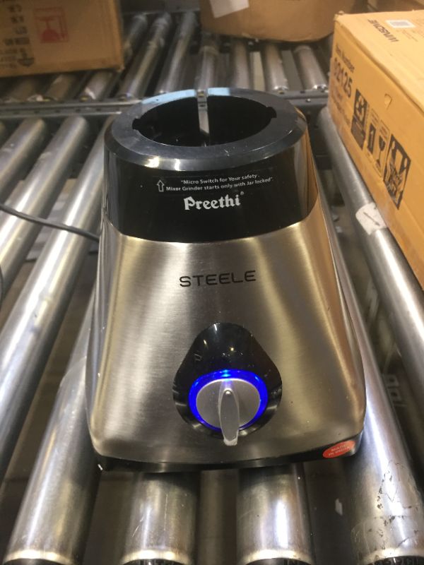 Photo 5 of Preethi Steele 550-Watt 3-Jar Mixer Grinder, Silver