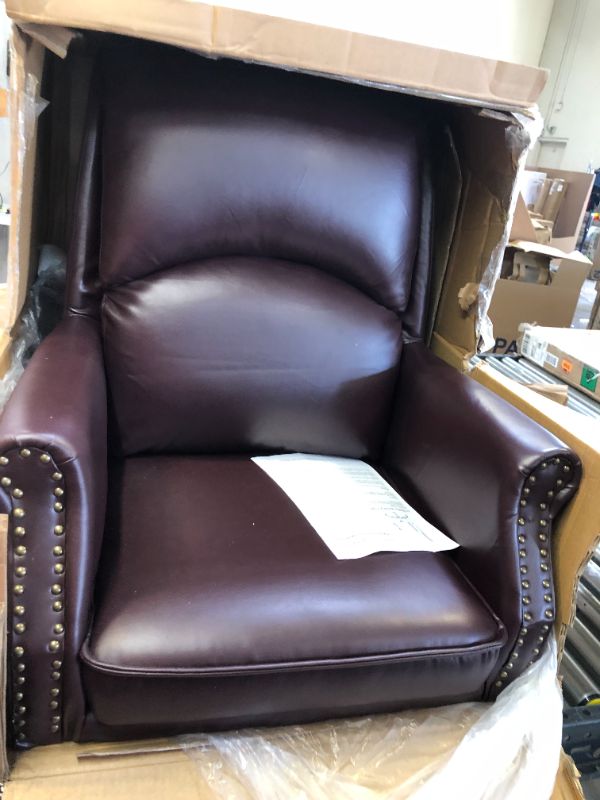 Photo 2 of Flash Furniture Burgundy Traditional Adjustable Height Swivel Faux Leather Executive Chair