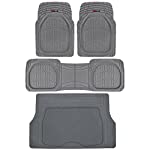 Photo 1 of  Motor Trend 4pc Gray Car Floor Mats Set Rubber Tortoise Liners w/ Cargo for Auto SUV Trucks