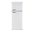 Photo 1 of 24 in. W 12.0 cu. ft. Retro Frost Free Top Freezer Refrigerator in White, ENERGY STAR
