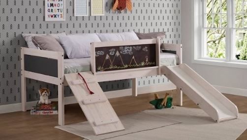 Photo 1 of Twin Art Play Junior Low Loft White Wash/Dark Gray - Donco Kids 
BOX 1 OF 2