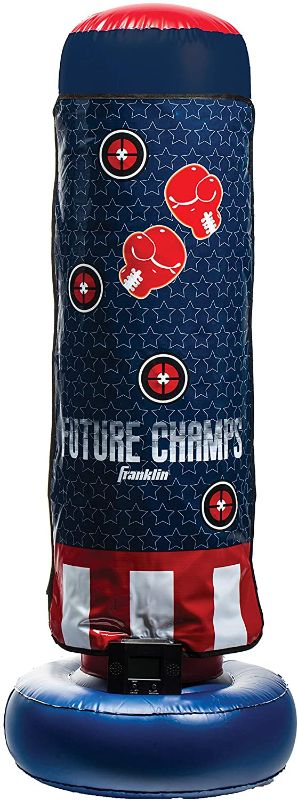 Photo 1 of Franklin Sports Kids Electronic Boxing Bag - Future Champs Inflatable MMA Kickboxing + Boxing Bag - Toy Youth Equipment for Kids + Toddlers - 60" x 22"