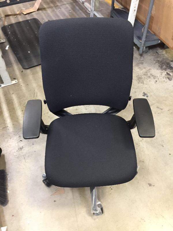 Photo 3 of Steelcase Leap Chair, Black Fabric,FBA,5" Cylinder