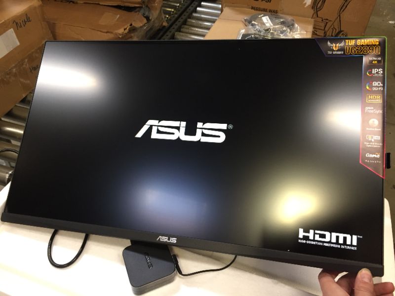 Photo 3 of ASUS - TUF 28" 4K IPS FreeSync Gaming Monitor with HDR (DisplayPort, HDMI)