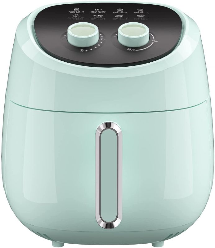 Photo 1 of 4.5 Quart Air Fryer - with Classic Timer and Temperature Control - Dishwasher Safe - Easy to Use - Nonstick - Auto Shut Off - Gifts - Blue Air Fryer