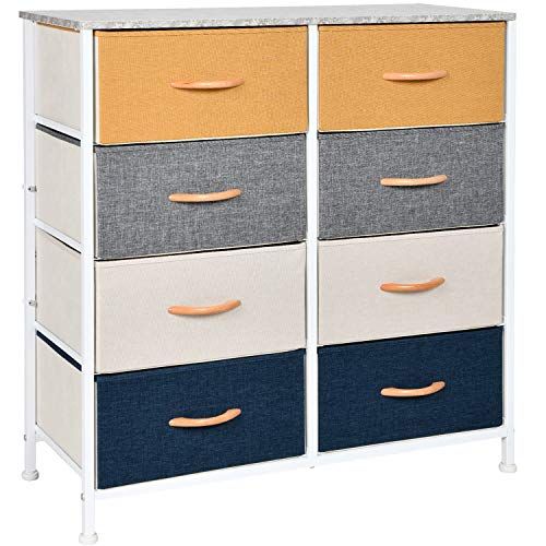 Photo 1 of Dresser with 8 Drawers, Waytrim Storage Tower, Fabric Dresser for Bedroom, Hallway, Nursery, Entryway, Closets, Sturdy Steel Frame, Wood Tabletop & Easy Pull Easy Pull Organizer Unit Simple Assembly