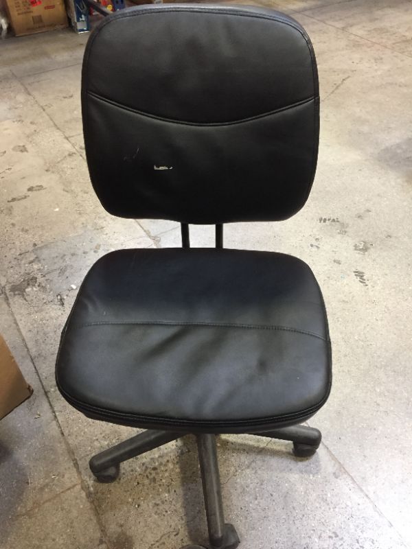 Photo 4 of Armless Office Desk Chair Leather Computer Task Chair