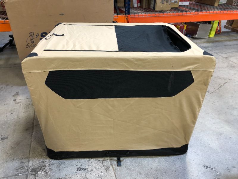 Photo 1 of AmazonBasics Folding Soft Dog Crate, 42"