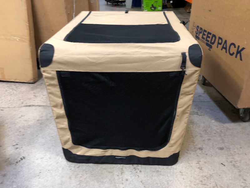 Photo 3 of AmazonBasics Folding Soft Dog Crate, 42"