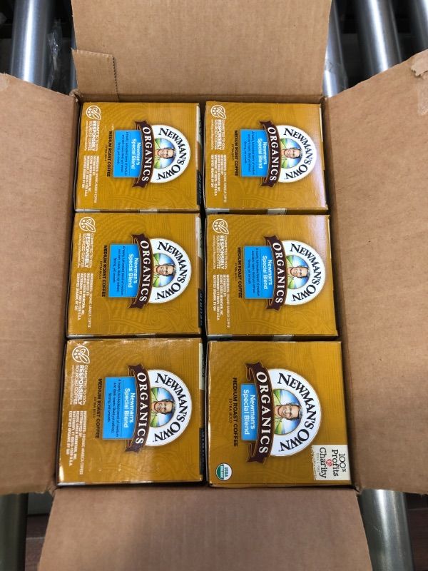 Photo 1 of 6 boxes of 12 of newmans own Keurig special blend 
best by may 3 2022