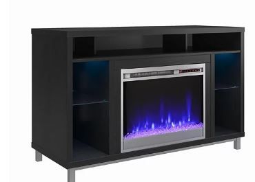 Photo 1 of Ameriwood Home Lumina Fireplace TV Stand for TVs up to 48 Inch with Color LED Lights BRAND NEW