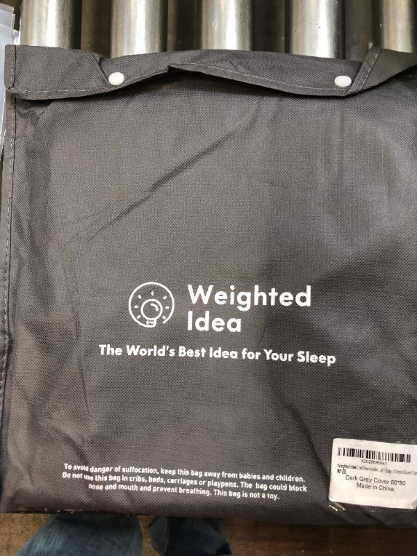 Photo 3 of Weighted Idea Duvet Cover for Weighted Blanket 60'x80'' Queen Size (Comfortable and Breathable Fabric, Dark Grey)