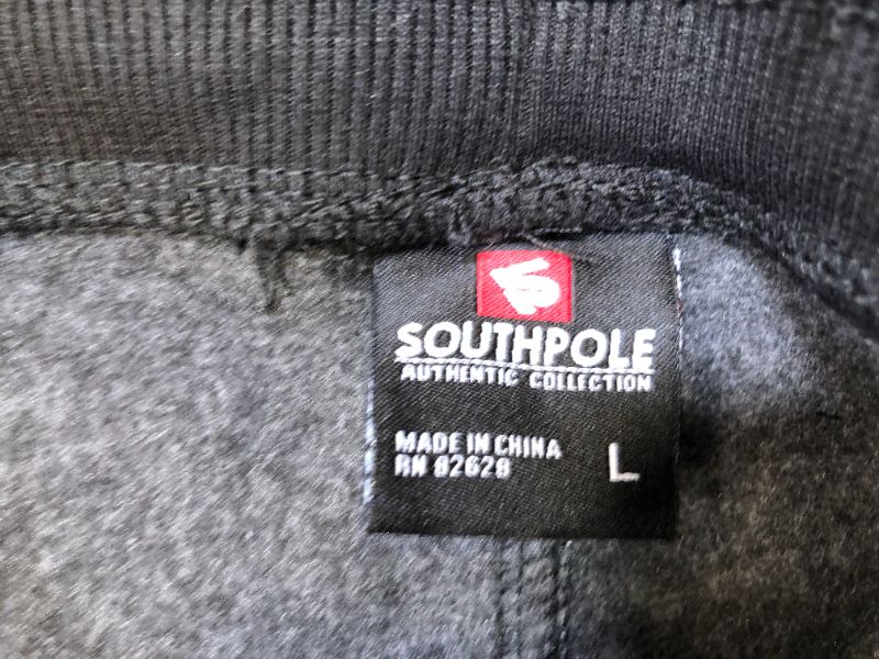 Photo 4 of Southpole Men Fleece Jogger BlackMarled Large