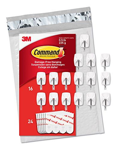 Photo 1 of Command Small Wire Hooks, 16-Hooks, 24 Strips (GP067-16NA) - Easy to Open Packaging