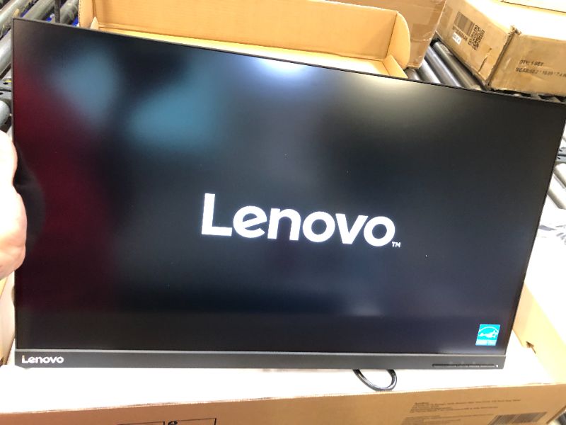 Photo 2 of Lenovo L28u-30 28-inch IPS Monitor, UHD 4K Display, Ultra-Thin Bezels, AMD FreeSync, 4ms, 60Hz, HDMI, DisplayPort, Low Blue Light, VESA Mount Capable