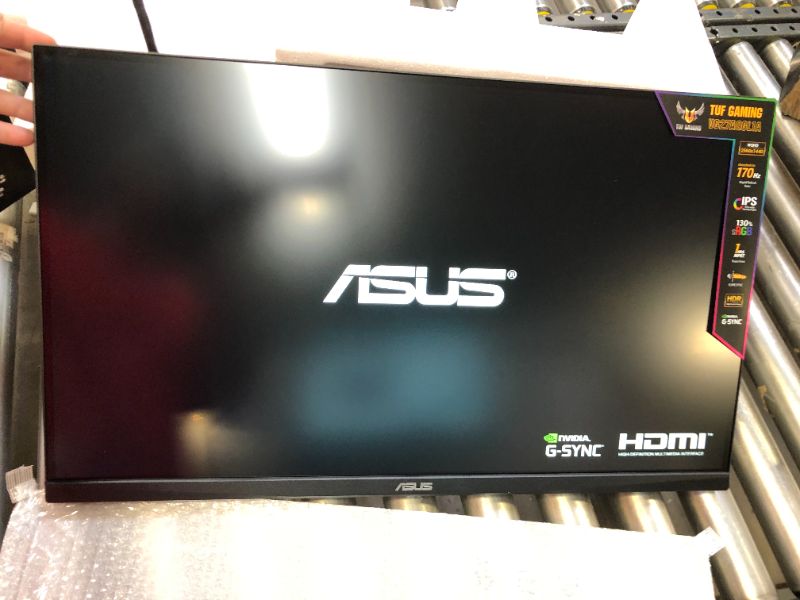 Photo 3 of ASUS TUF Gaming 27” 1440P HDR Monitor (VG27AQGL1A) ZAKU II Edition - QHD (2560 x 1440), 170Hz, 1ms, IPS, G-SYNC Compatible, Extreme Low Motion Blur Sync, 130% sRGB, Eye Care, DisplayPort, HDMI, USB BRAND NEW