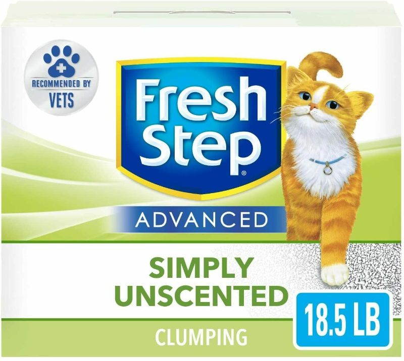 Photo 1 of Fresh Step Advanced Simply Unscented Clumping Clay Cat Litter, 18.5-lb box, 1 pack