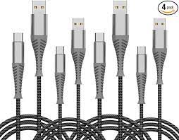 Photo 1 of GIN FOXI USB TYPE-C CHARGER CABLE 4 PACK (6.6x2/10x2FT)