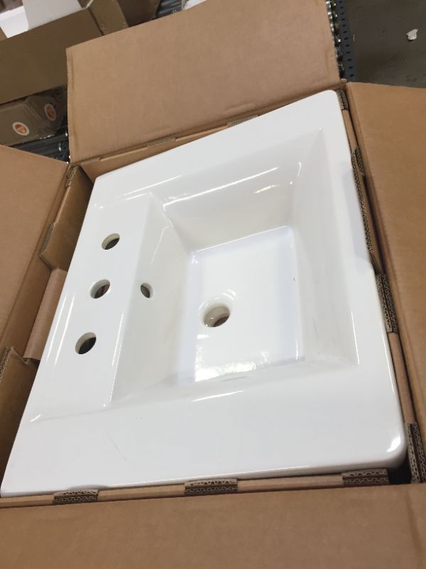 Photo 5 of American Standard Boulevard 19-in L x 24-in W White Vitreous China Rectangular Pedestal Sink Top