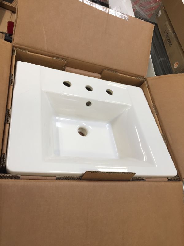 Photo 4 of American Standard Boulevard 19-in L x 24-in W White Vitreous China Rectangular Pedestal Sink Top