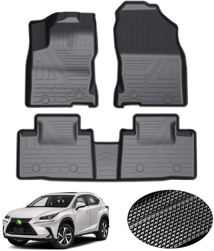 Photo 1 of KUST All Weather Floor Mats for 2015-2021 Lexus NX300/ NX300h /NX 200t (Not for 2022 Lexus NX) Floor Mats Liners 1st & 2nd Row Non-Slip Odorless
