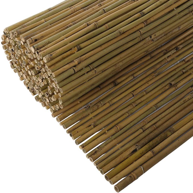 Photo 1 of  6Ft High x 8 Ft Long x 0.7In D Bamboo Screen, Natural Bamboo Fence Rolls, Eco-Friendly Bamboo Fencing for Outdoor Balcony Patio Garden Border Pool