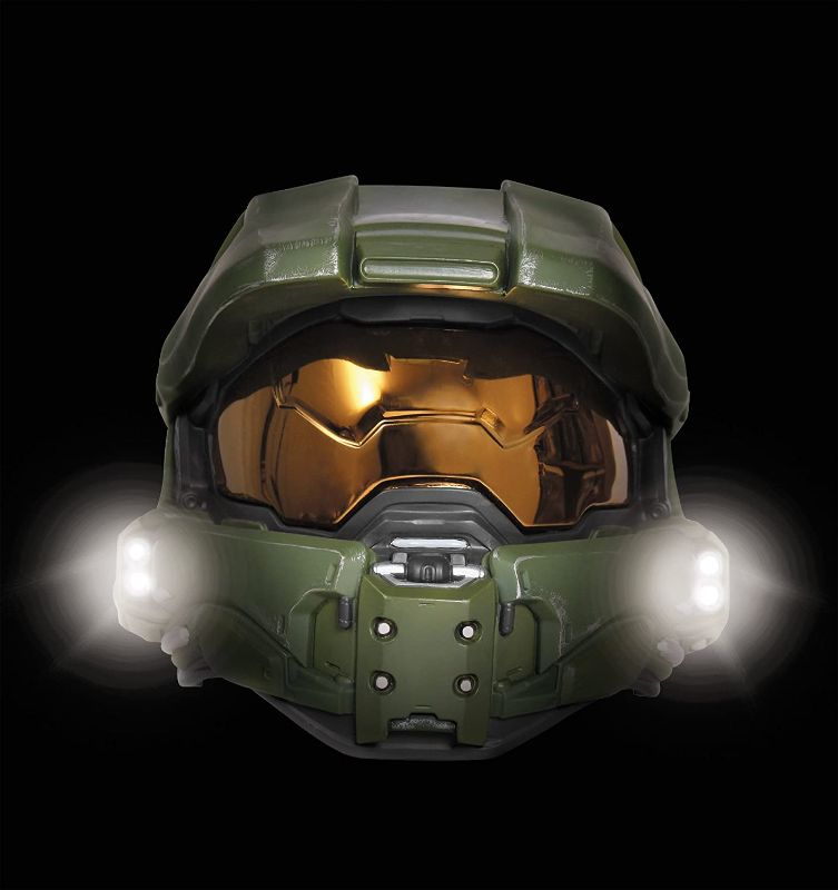 Photo 1 of Disguise Halo Master Chief Light-Up Boys' Helmet , Green
